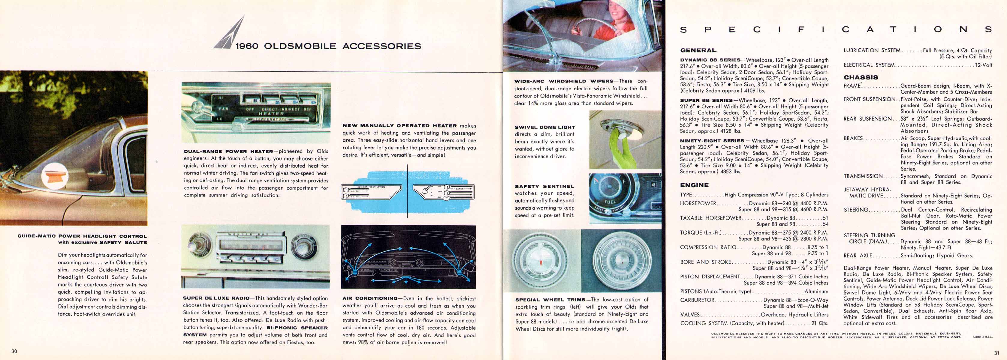 1960 Oldsmobile Motor Cars Brochure Page 15